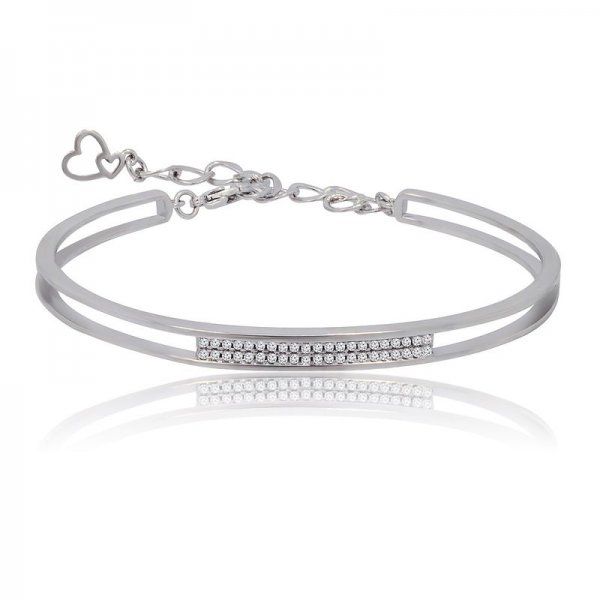 Halo Pave Set Bangle