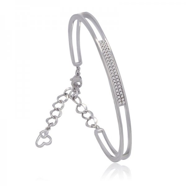 Halo Pave Set Bangle