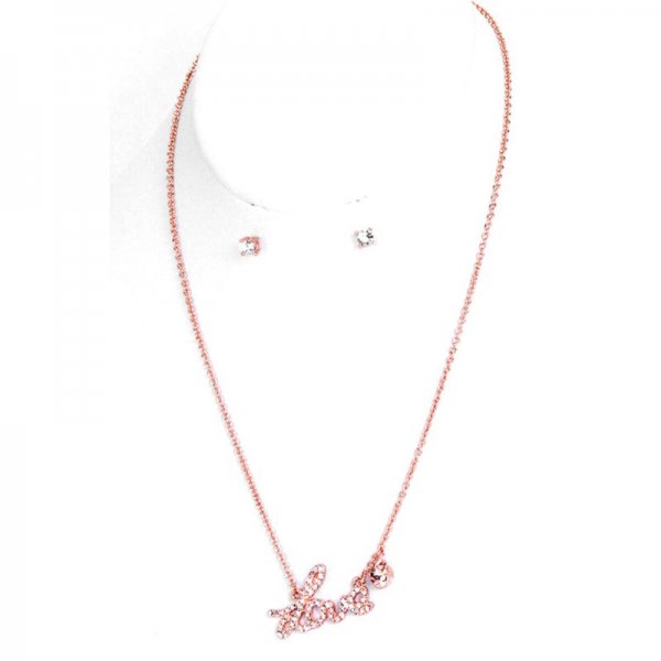 Crystal Love Necklace Set