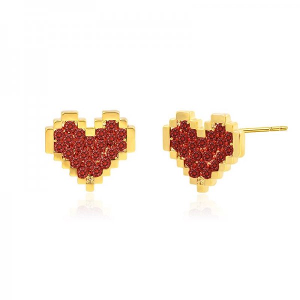 Wholesale Red Heart-Shaped zinc Jewelry Set