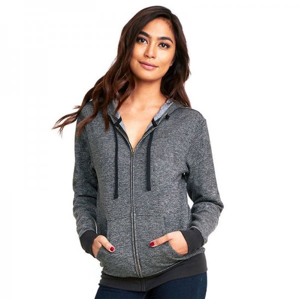 Unisex Denim Fleece Full-Zip Hoodie